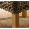 Padma's Plantation Kubu Woven Grey Wicker Dining Chair White Cushion Seat