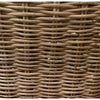 Padma's Plantation Kubu Woven Grey Wicker Dining Chair White Cushion Seat