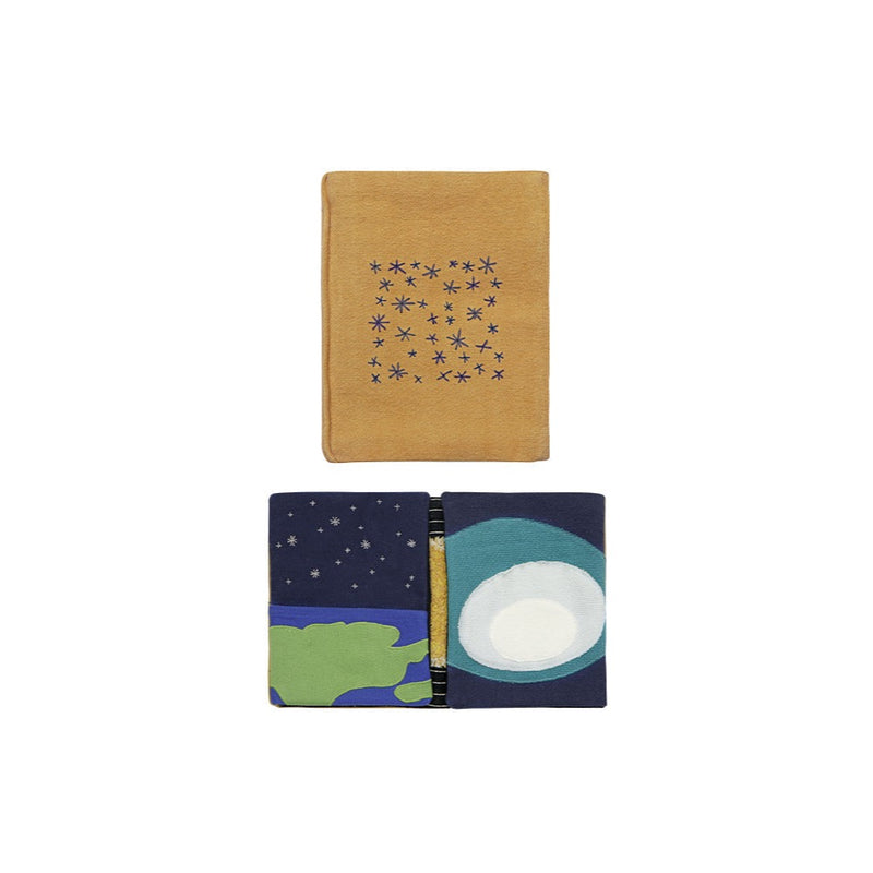 sensory play book space cream fabric 