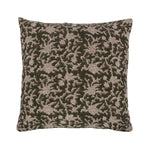 botanical accent pillow olive tan linen 