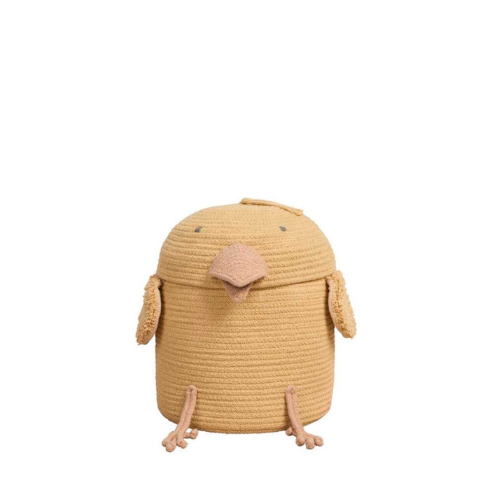 yellow round chick basket lid