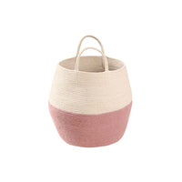 blush natural woven basket open top handles 