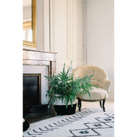 natural cream black basket handles braided cotton