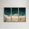beach artwork triptich three frame art reclaimed wood