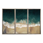 beach artwork triptich three frame art reclaimed wood
