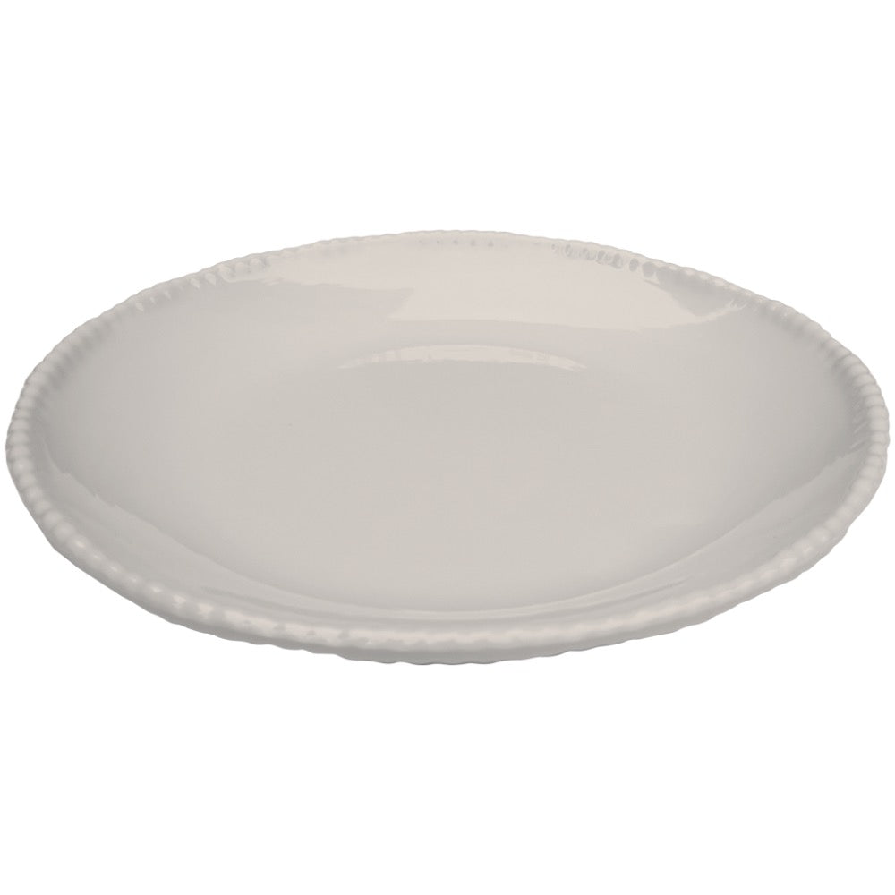 beaded stone melamine dinner plate