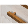 white shagreen leather drawer night stand gold frame handles 
