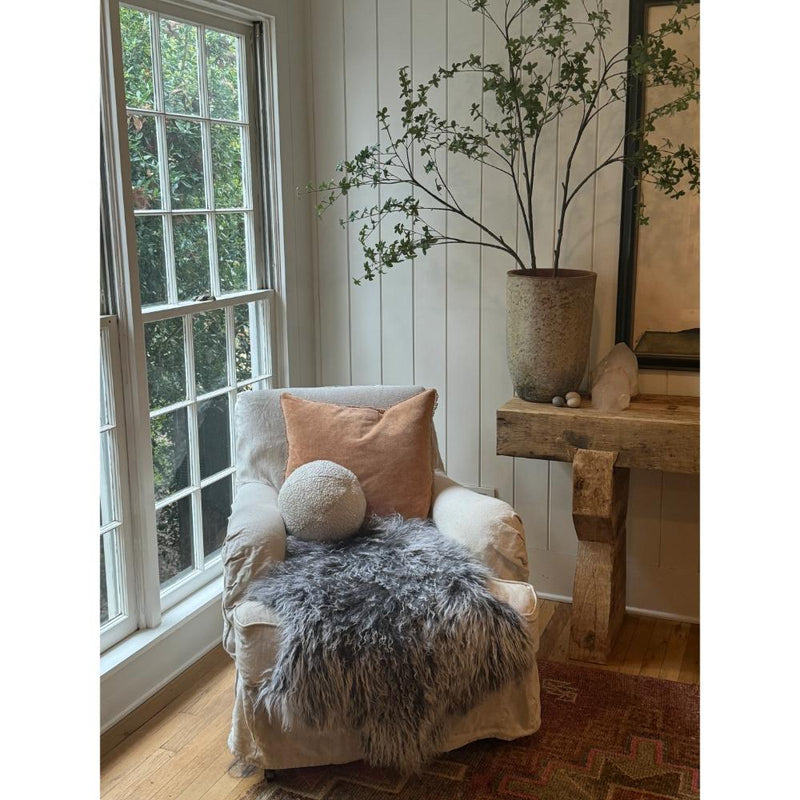 Blush Velvet Pillow Pom Pom Trim Sugarboo Design – BSEID