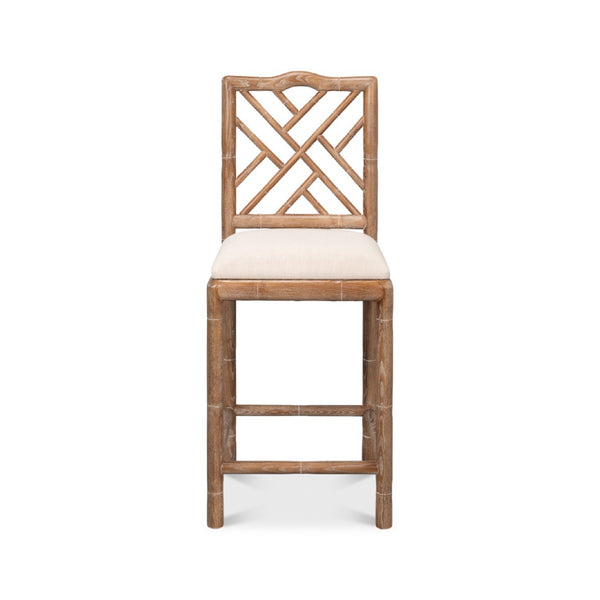 white wash oak counter stool