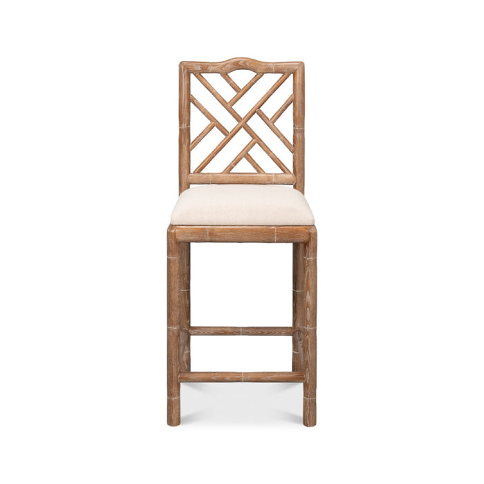 white wash oak counter stool
