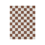 checkerboard rug brown natural