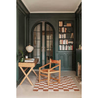 checkerboard rug brown natural