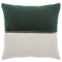throw pillow linen zipper green velvet 