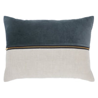 throw lumbar pillow linen zipper charcoal velvet 