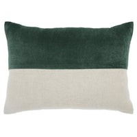 throw lumbar pillow linen zipper green velvet 