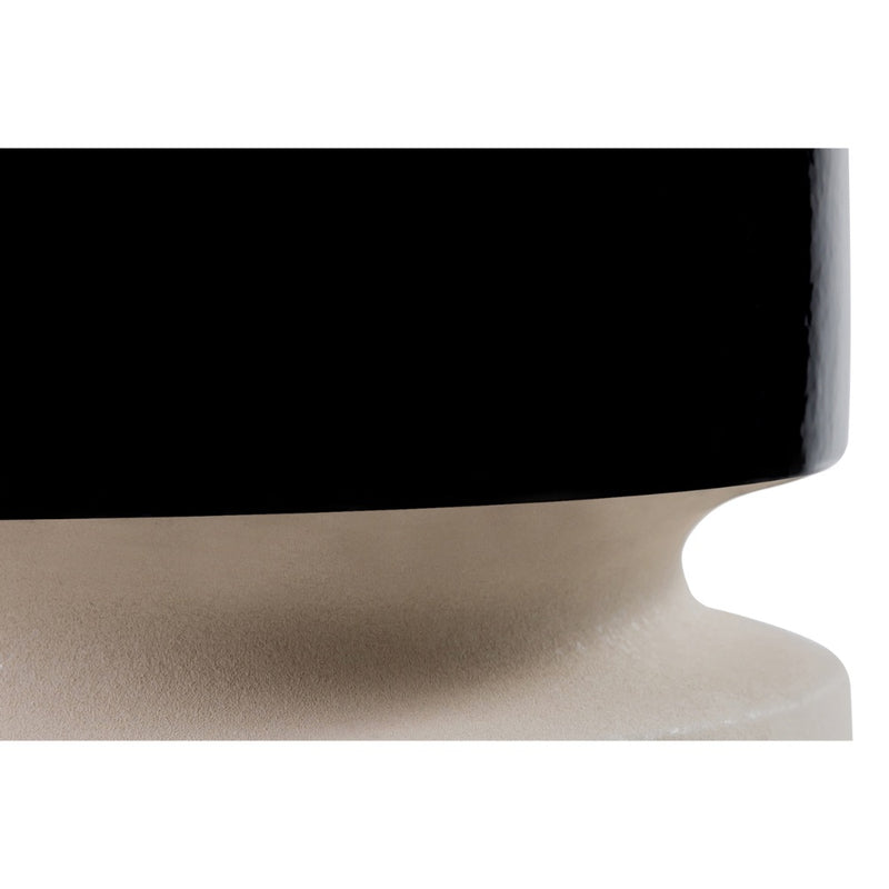stool glossy black neutral elegant