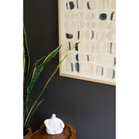 close up acrylic abstract stone painting cream tan gray