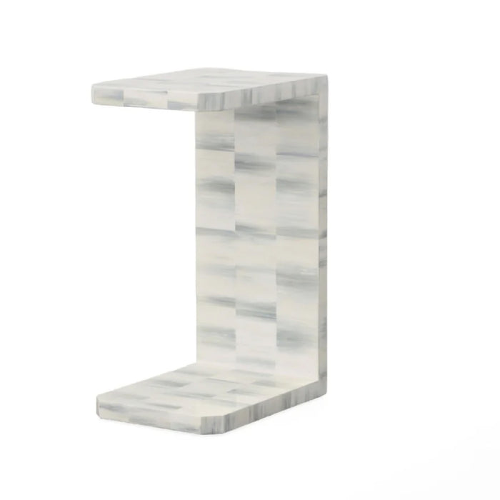 pull-up sofa table faux horn ivory grey