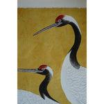black white red heron prints framed set of two