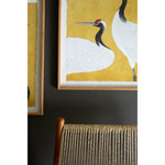 black white red heron prints framed set of two