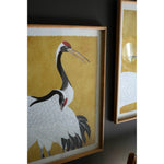 black white red heron prints framed set of two