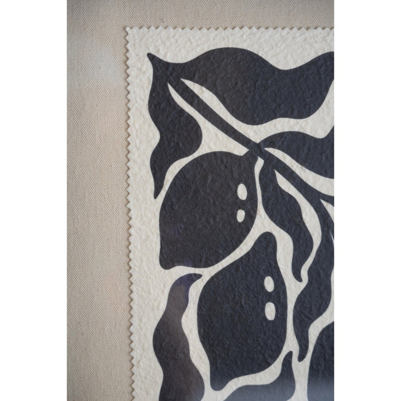black white fruit prints organic earthy