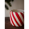 red white striped candy cane planter set holiday decor 