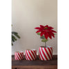 red white striped candy cane planter set holiday decor 