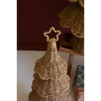tan natural fiber woven Christmas tree 2