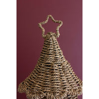 tan natural fiber woven Christmas tree 2
