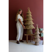 tan natural fiber woven Christmas tree 2