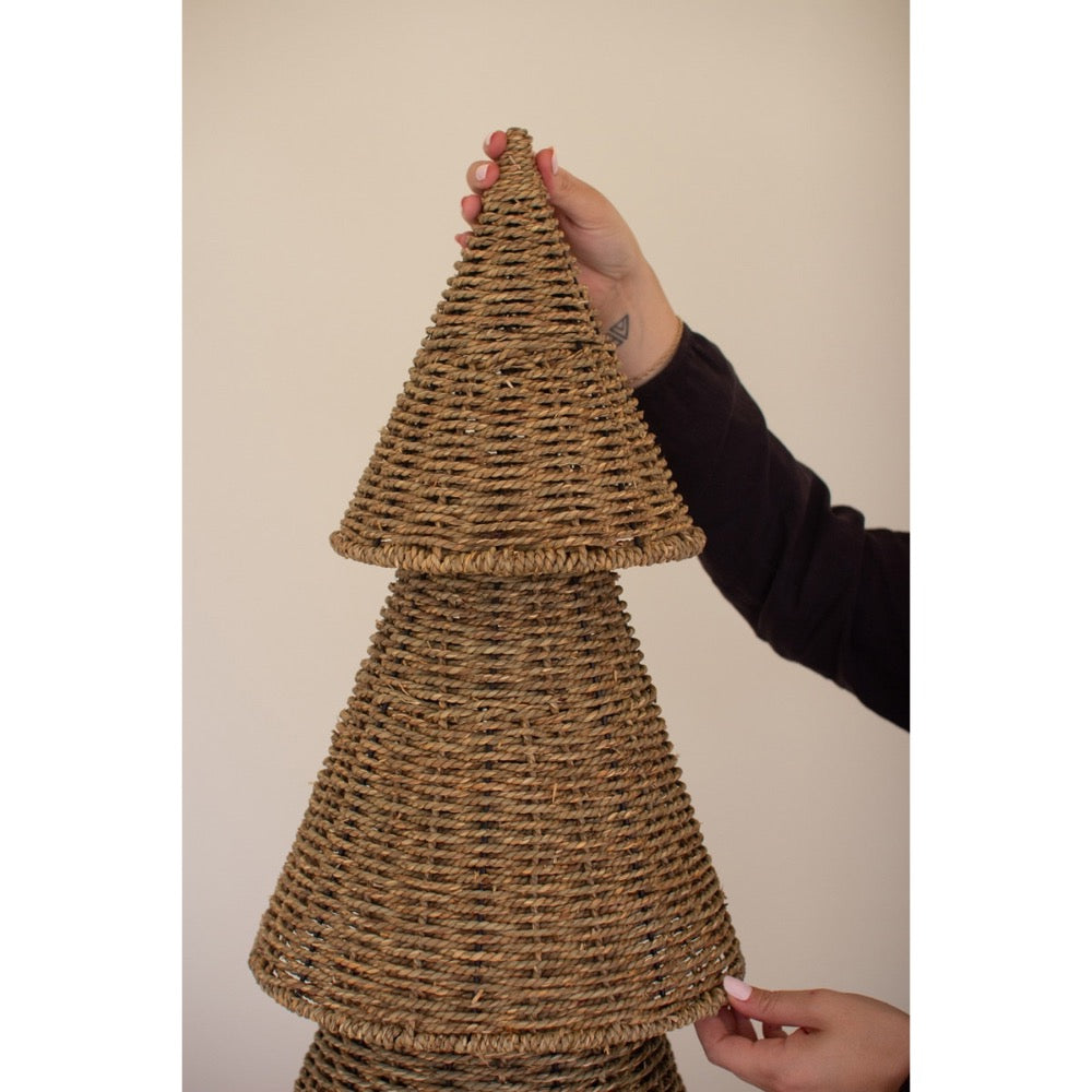 vine wrapped wire Christmas tree tiered