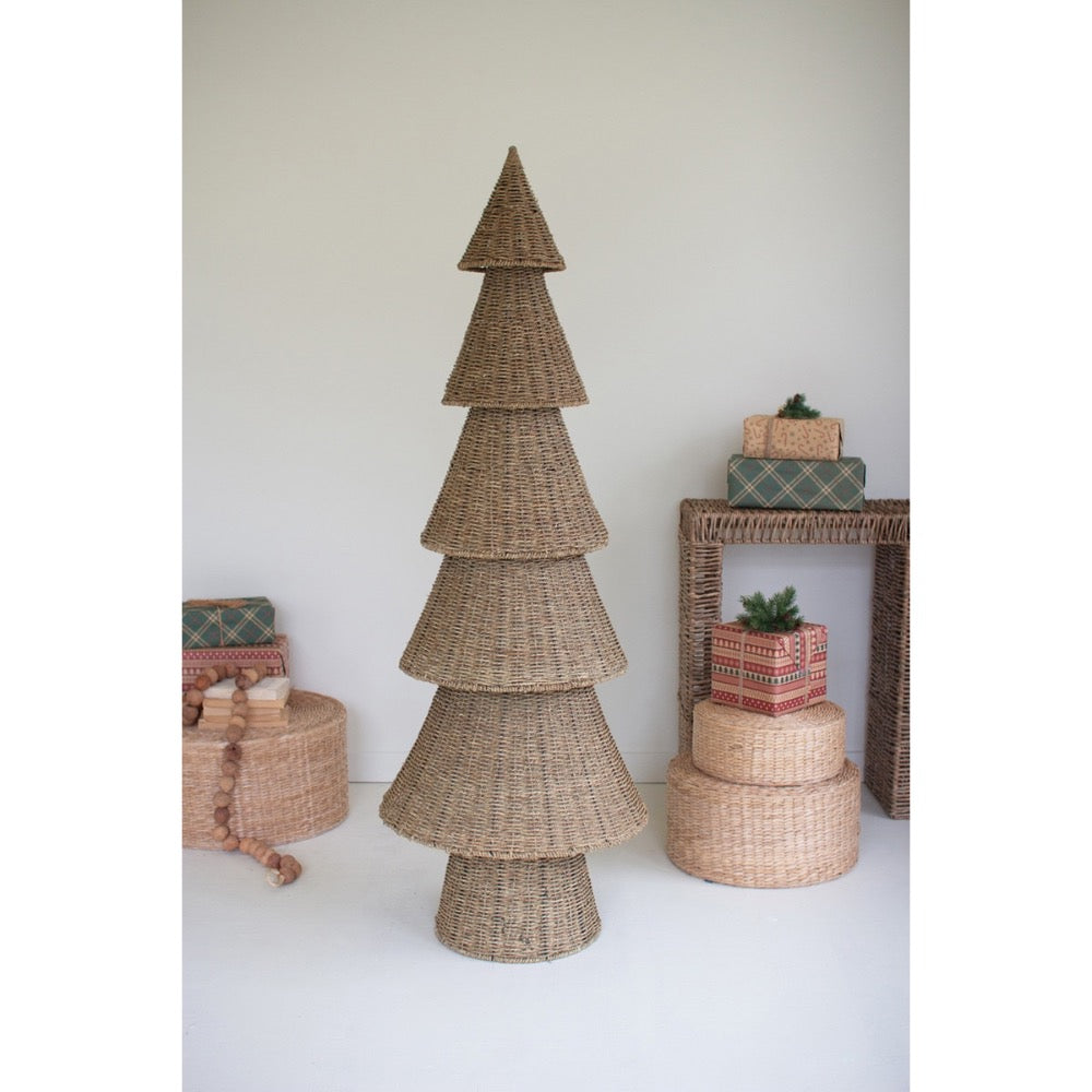 vine wrapped wire Christmas tree tiered