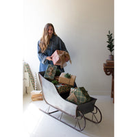 galvanized steel rust vintage sleigh