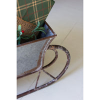 galvanized steel rust vintage sleigh