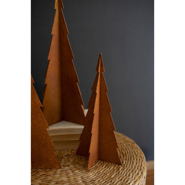 rustic metal Christmas Trees rust