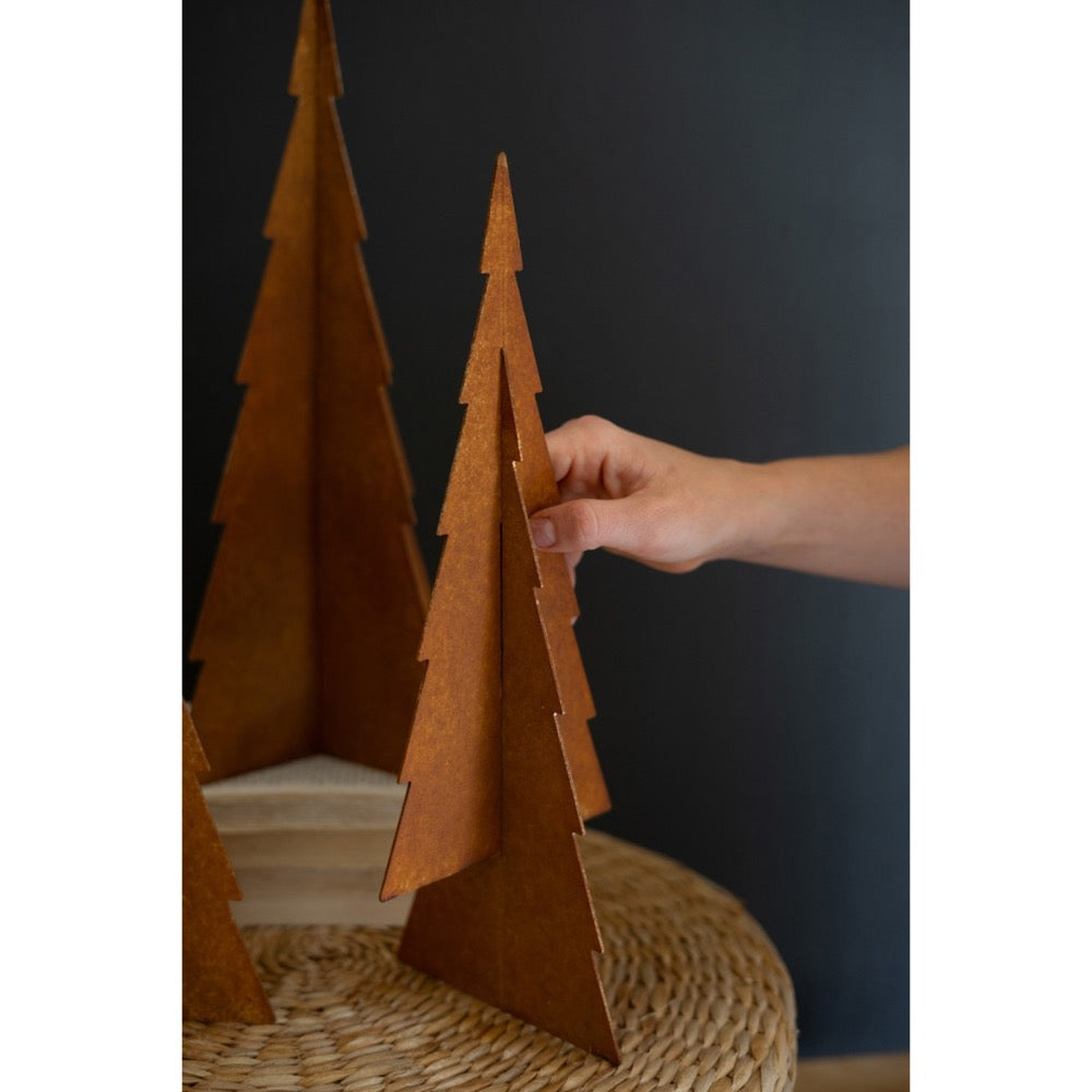 rustic metal Christmas Trees rust
