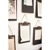 chalkboard photo note clip holder black tan rope hanger