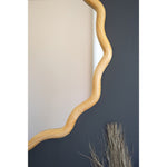 wiggle light wood circle framed mirror 