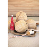 seagrass ornament set natural round