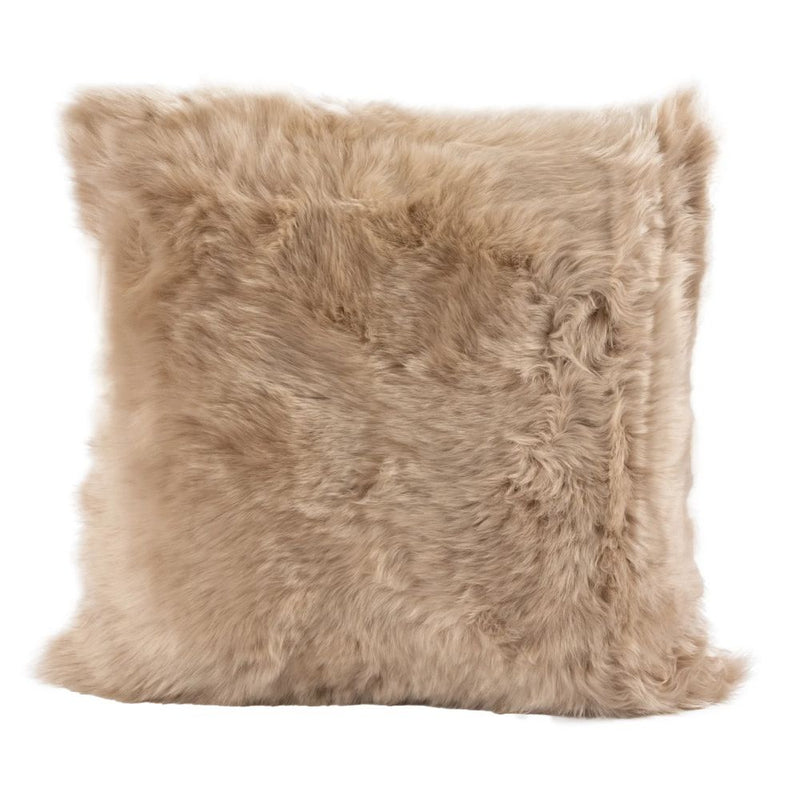 Sheepskin Square Pillow Cushion - Longwool nappa color