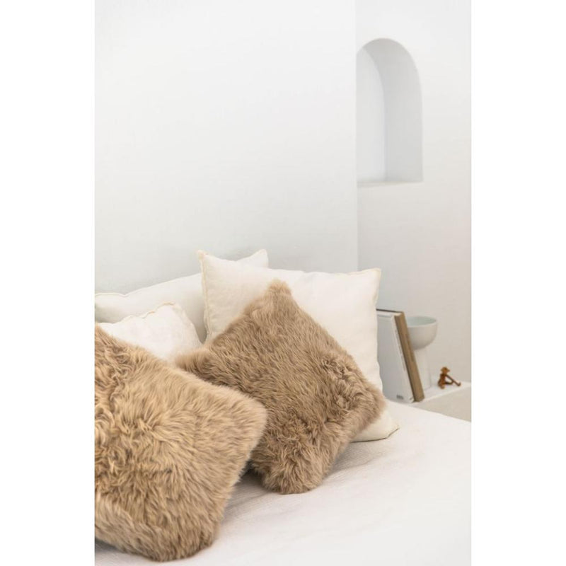Sheepskin Square Pillow Cushion - Longwool nappa