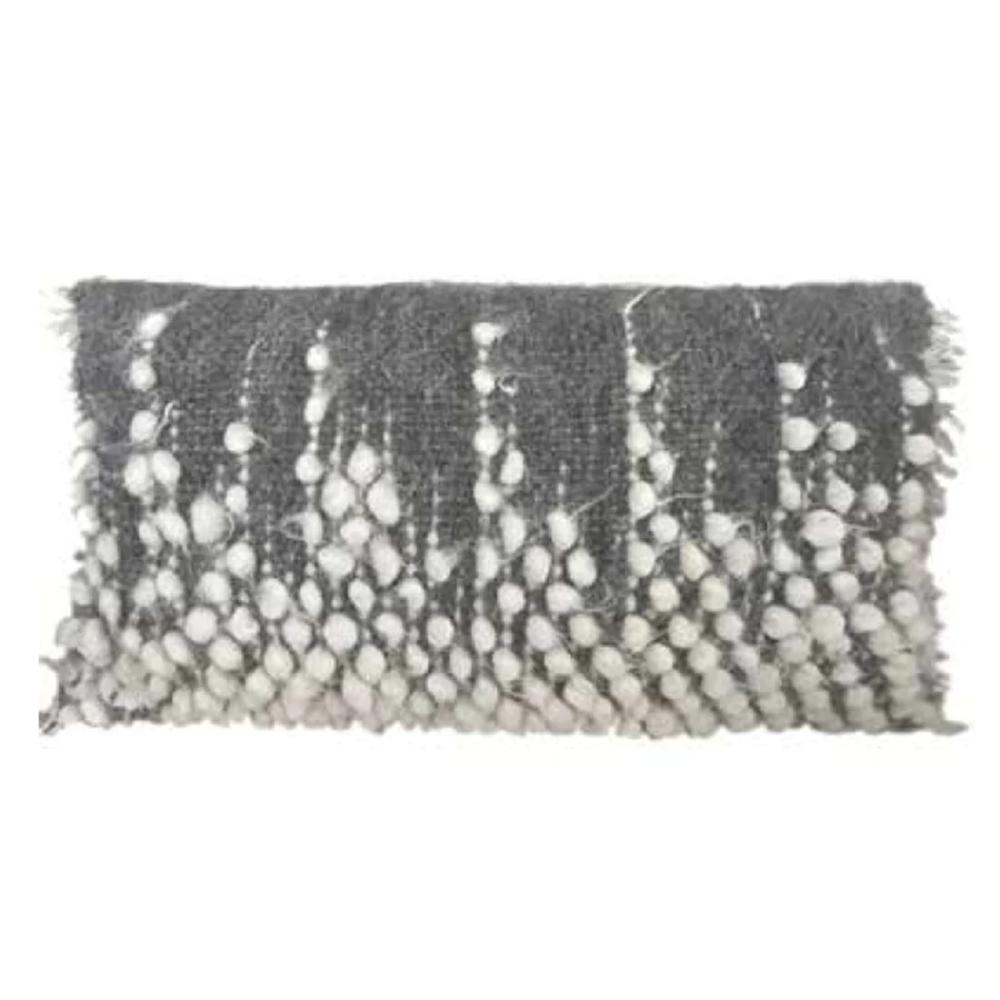 grey ivory wool lumbar pillow