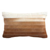 tan hombre lumbar cowhide accent pillow