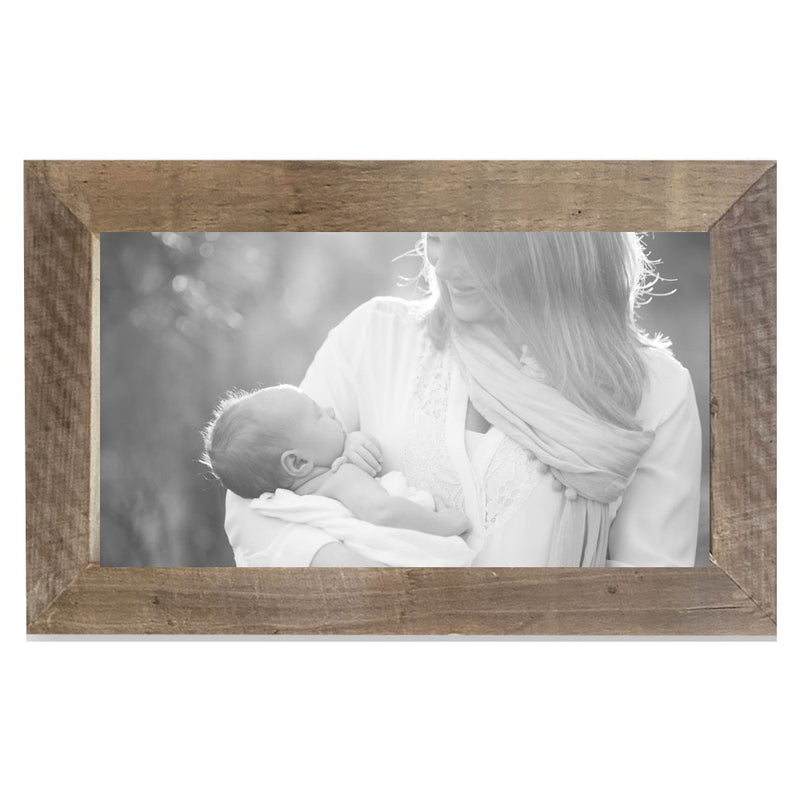 custom photo timber wood stained frame