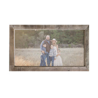 custom photo timber wood stained frame