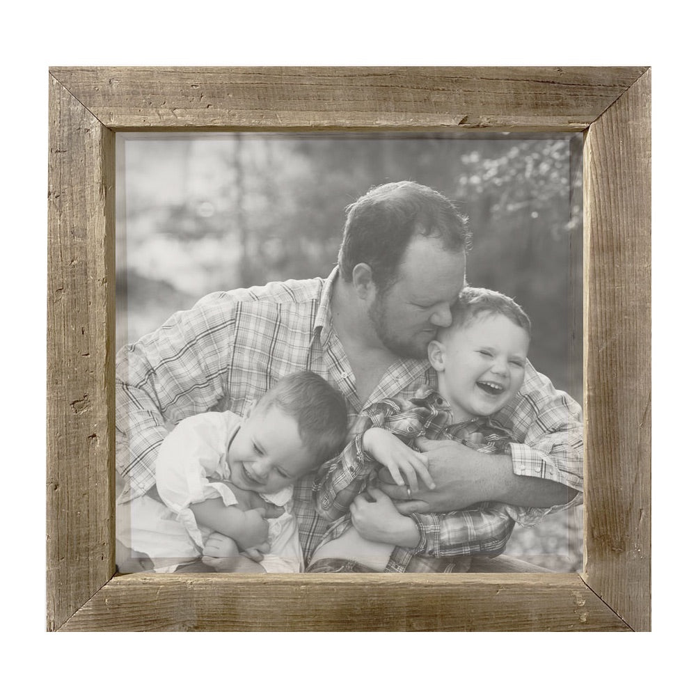 custom photo timber wood stained frame