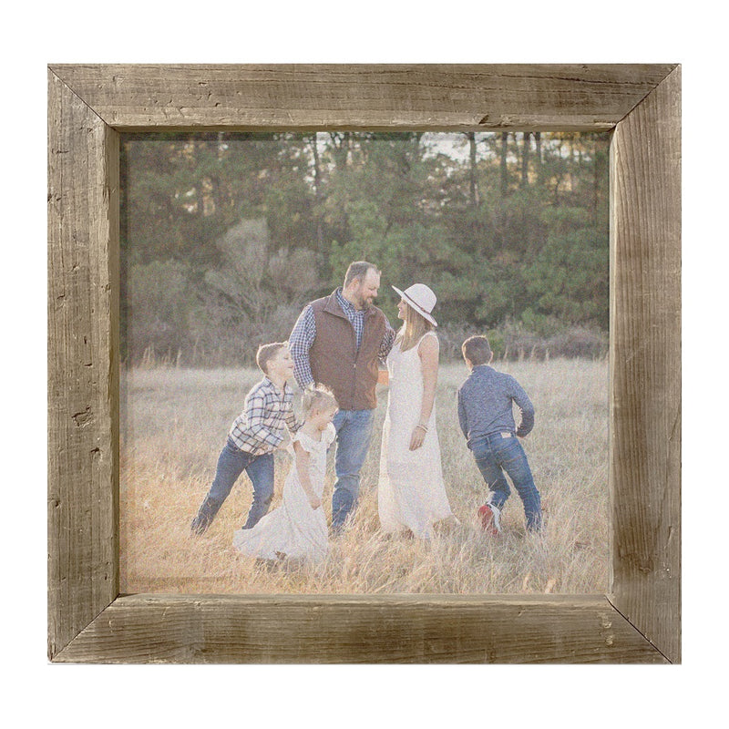 custom photo timber wood stained frame 