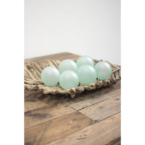 recycled frosted glass balls