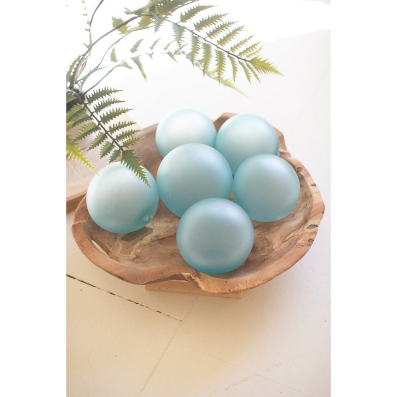 recycled frosted glass balls